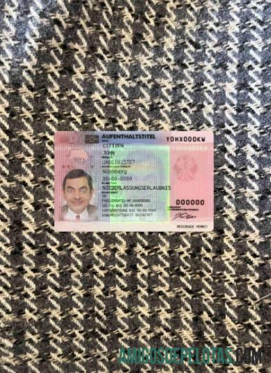 Cartão de autorização de residência na Alemanha Photolook FRONT exemplo real